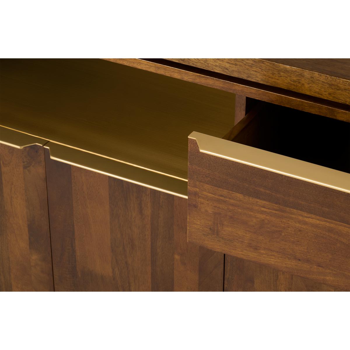 Anderson Swivel Desk, Mango Wood & Brass – image 6