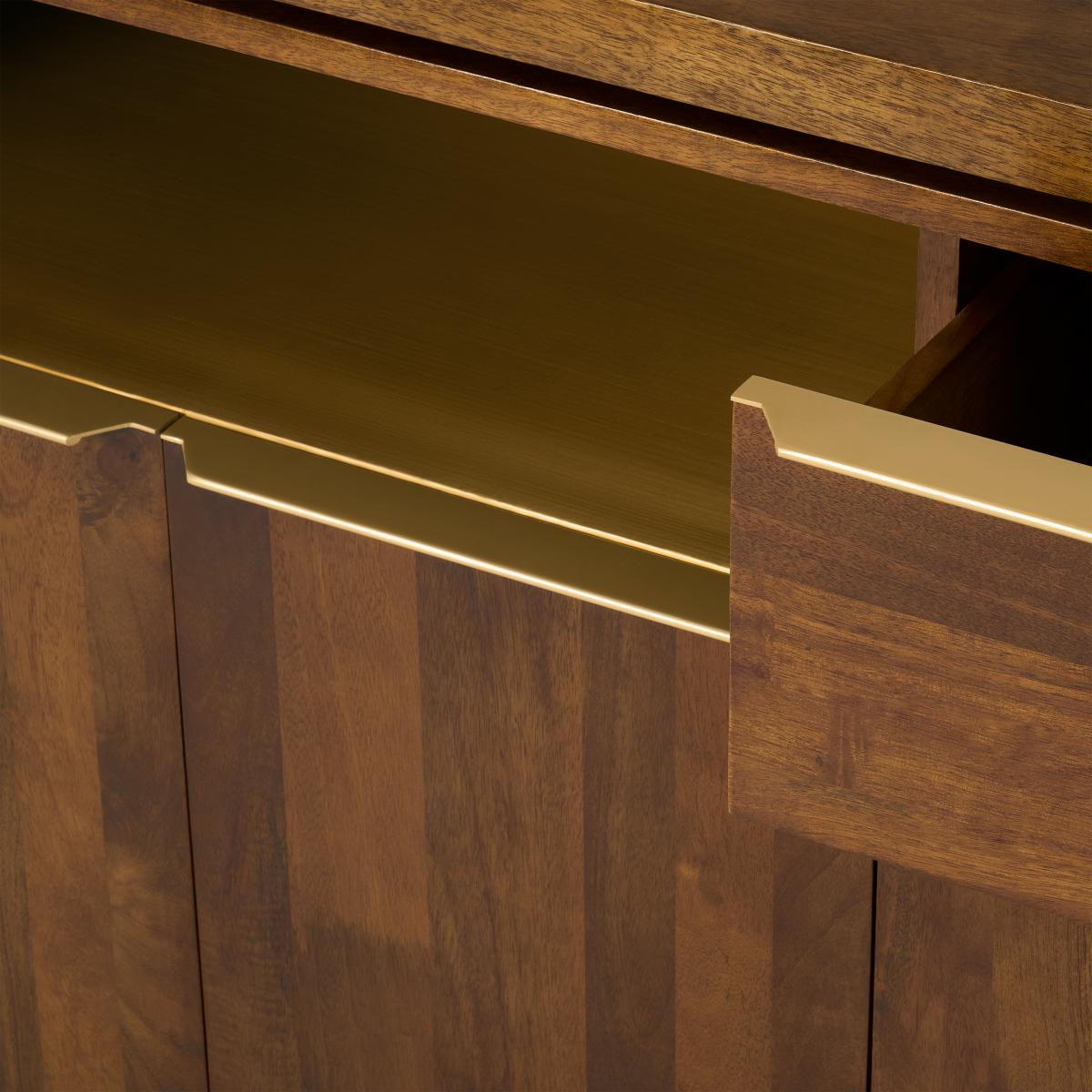 Anderson Swivel Desk, Mango Wood & Brass – image 10