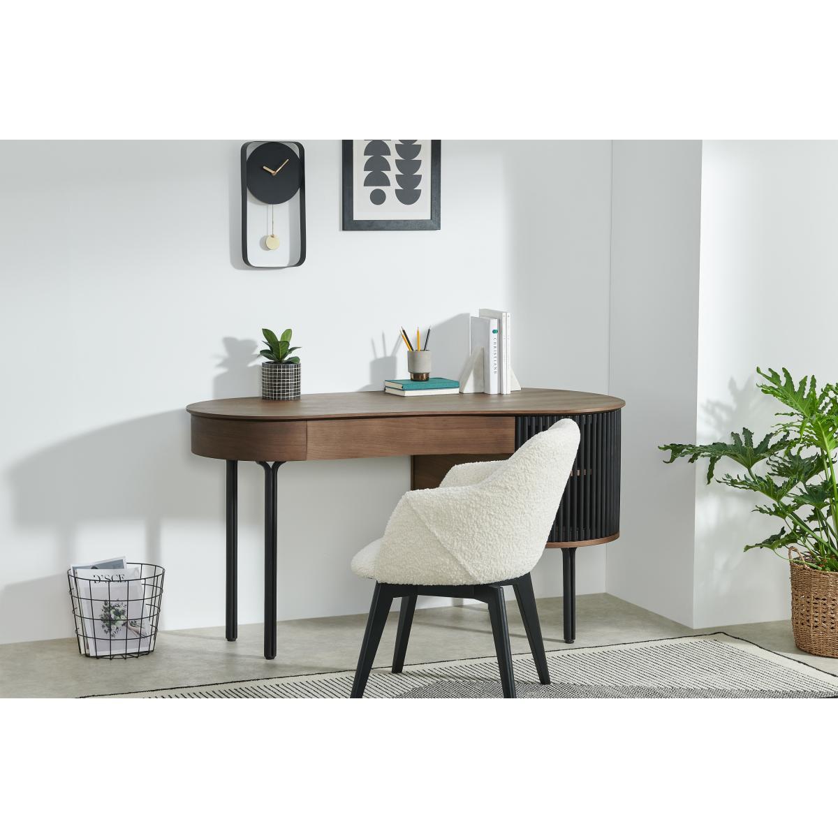 Zaragoza Desk, Walnut & Charcoal Black – image 4
