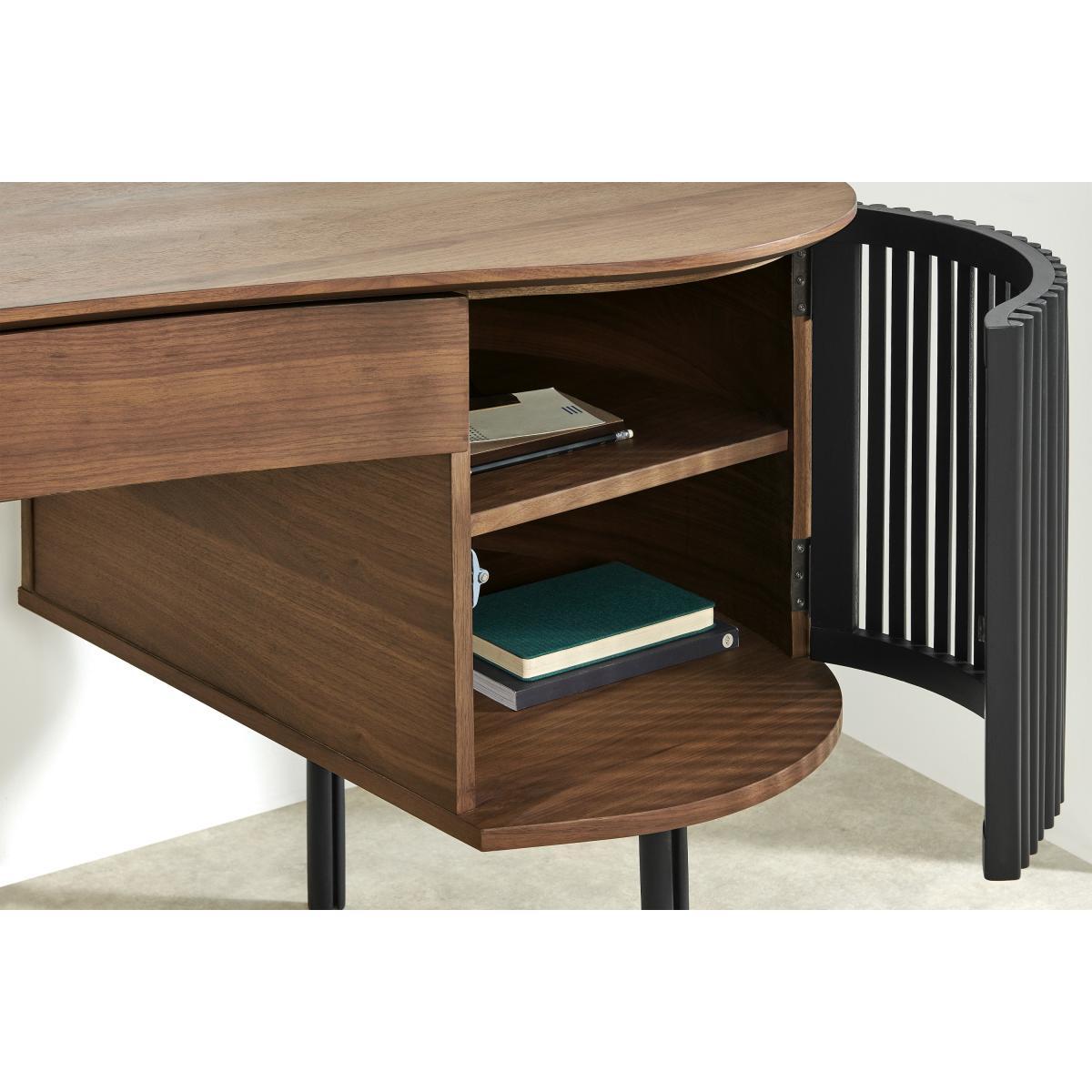 Zaragoza Desk, Walnut & Charcoal Black – image 5
