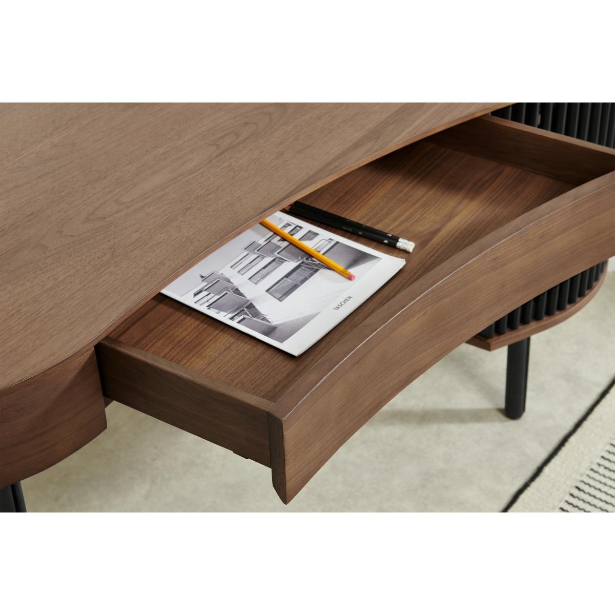 Zaragoza Desk, Walnut & Charcoal Black – image 6