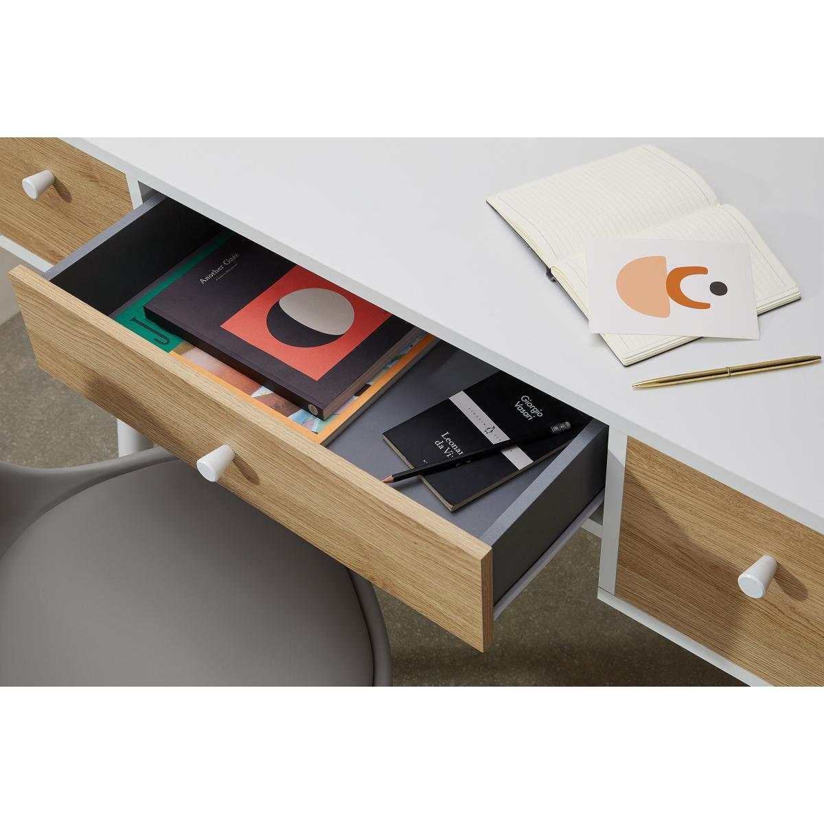 Larsen Desk, Oak Effect & White – image 5