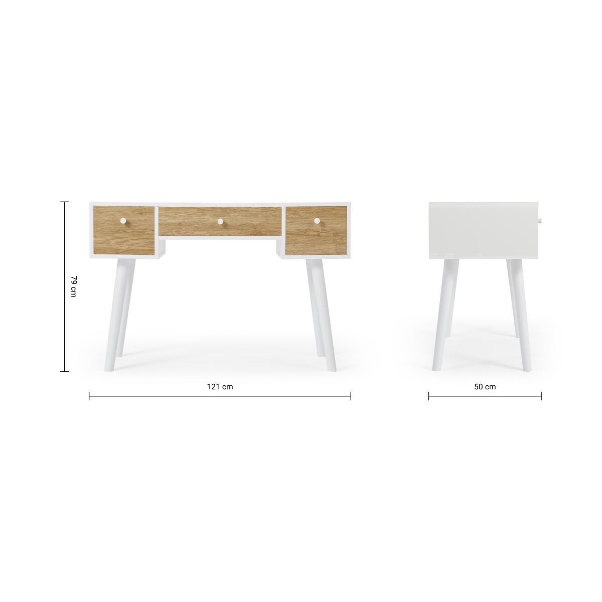 Larsen Desk, Oak Effect & White – image 8