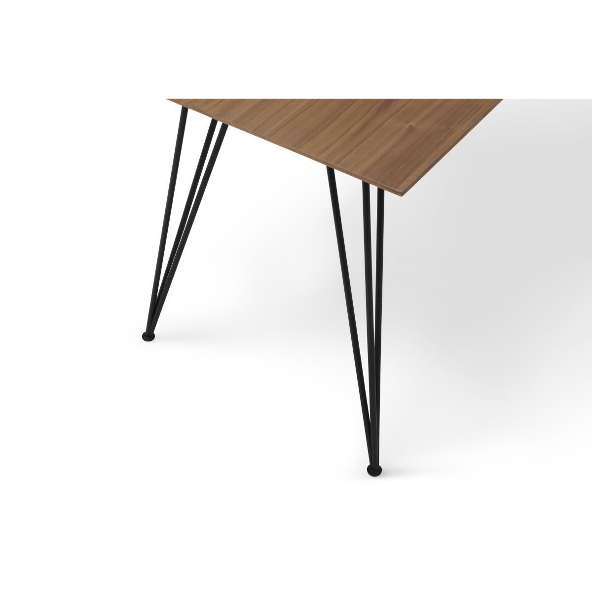 Frankie Wide Desk, Walnut & Black Metal – image 7