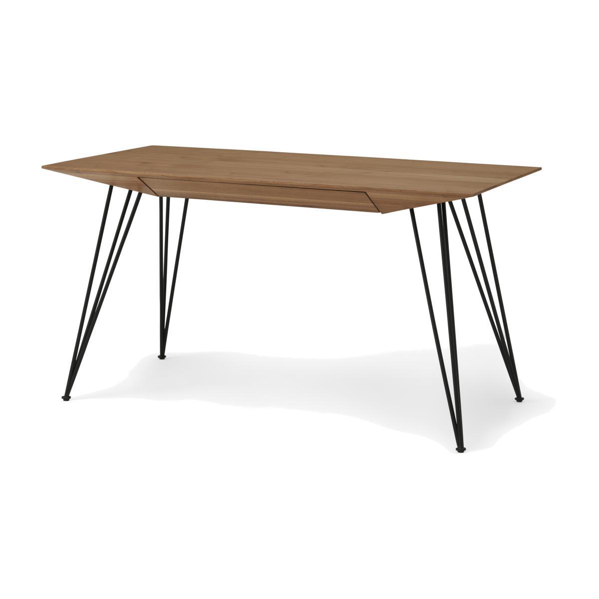 Frankie Wide Desk, Walnut & Black Metal – image 1