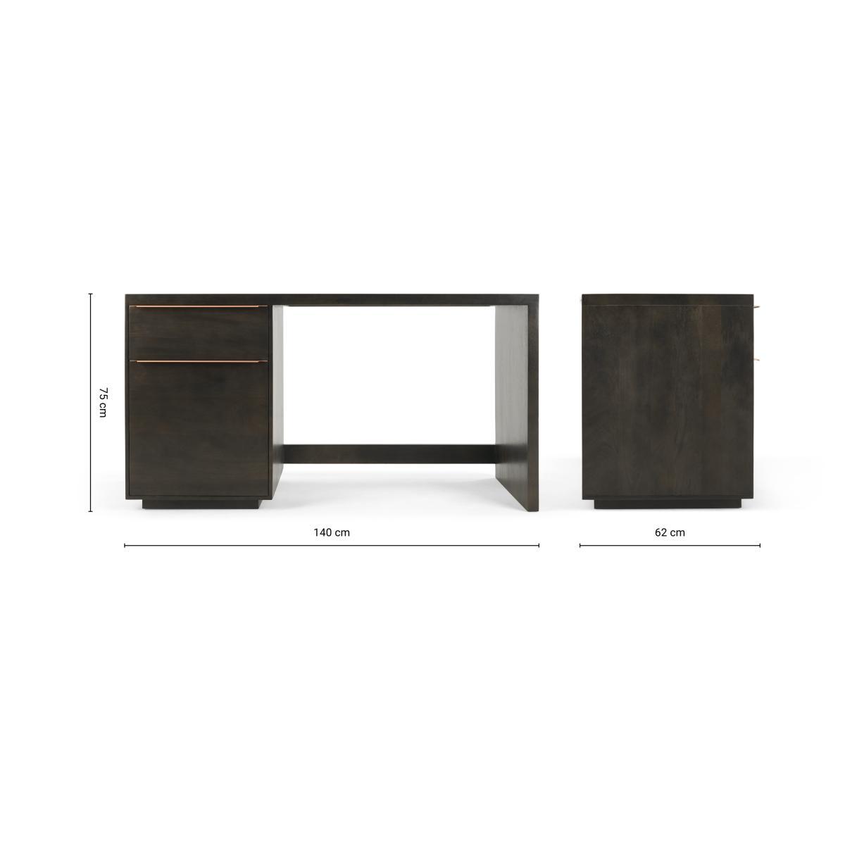 Anderson Desk, Mocha Mango Wood & Copper – image 9