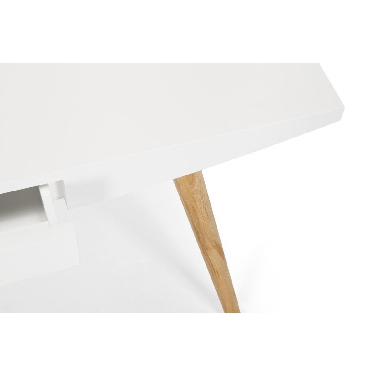 Camber Desk, White and  Oak – image 4