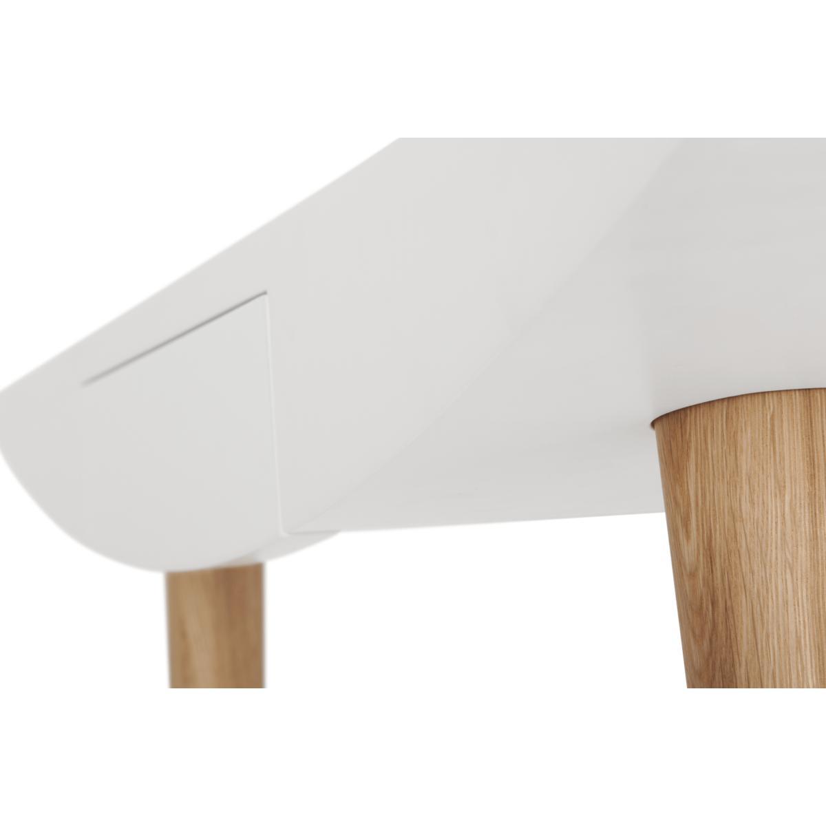 Camber Desk, White and  Oak – image 6