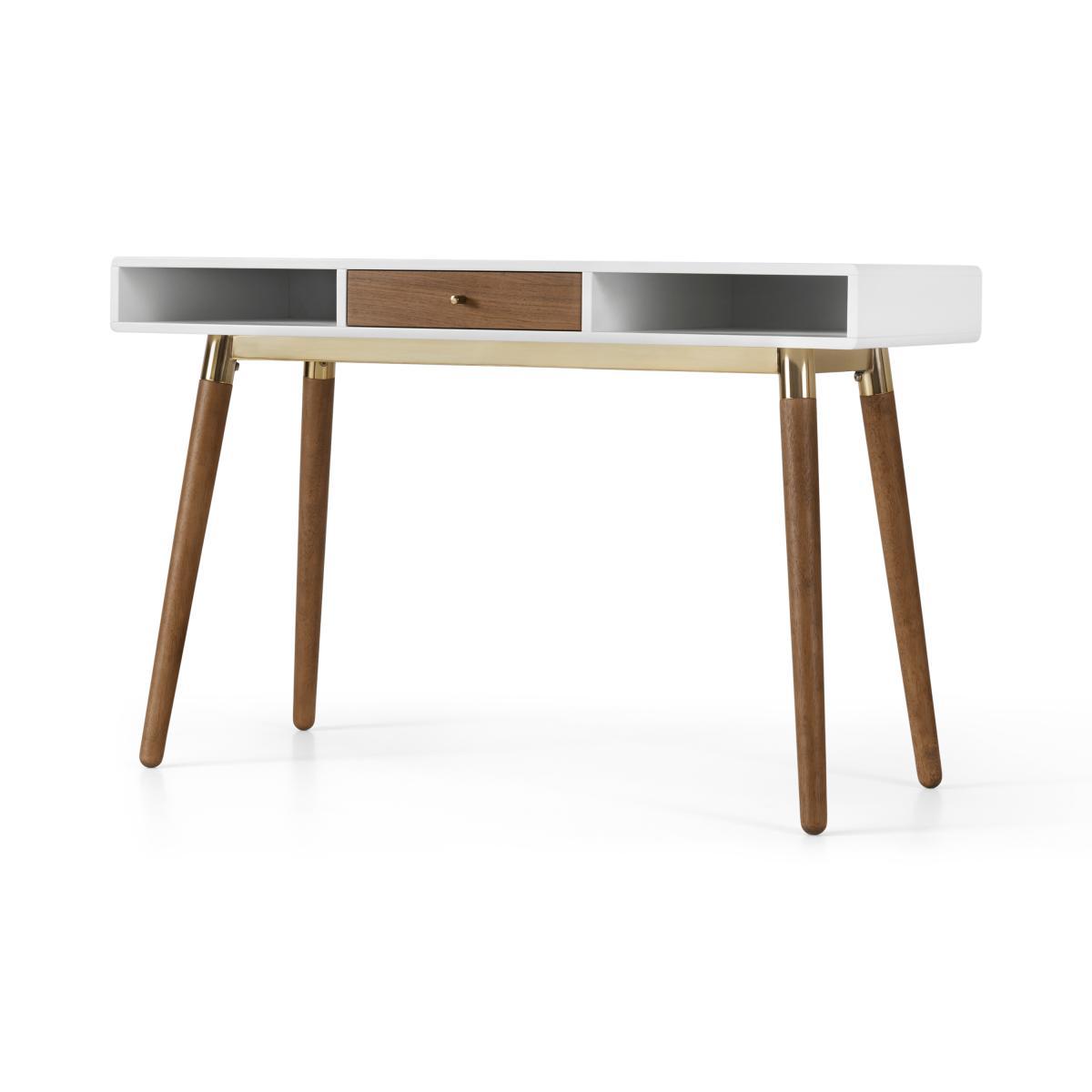 Edelweiss Desk, Walnut and Brass – image 2