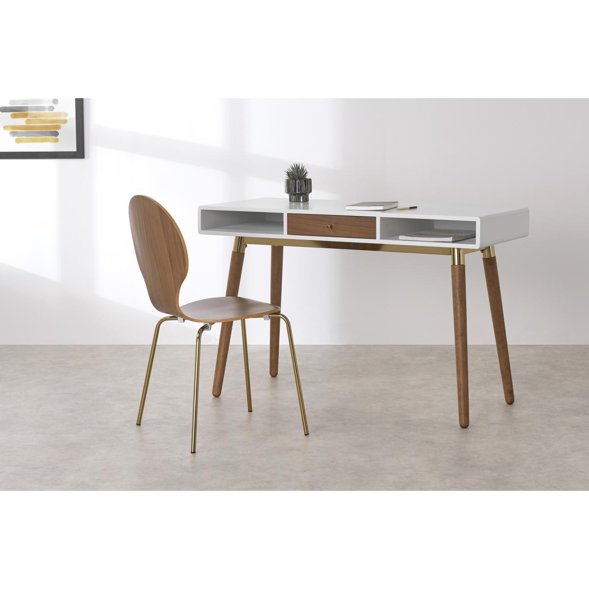 Edelweiss Desk, Walnut and Brass – image 3