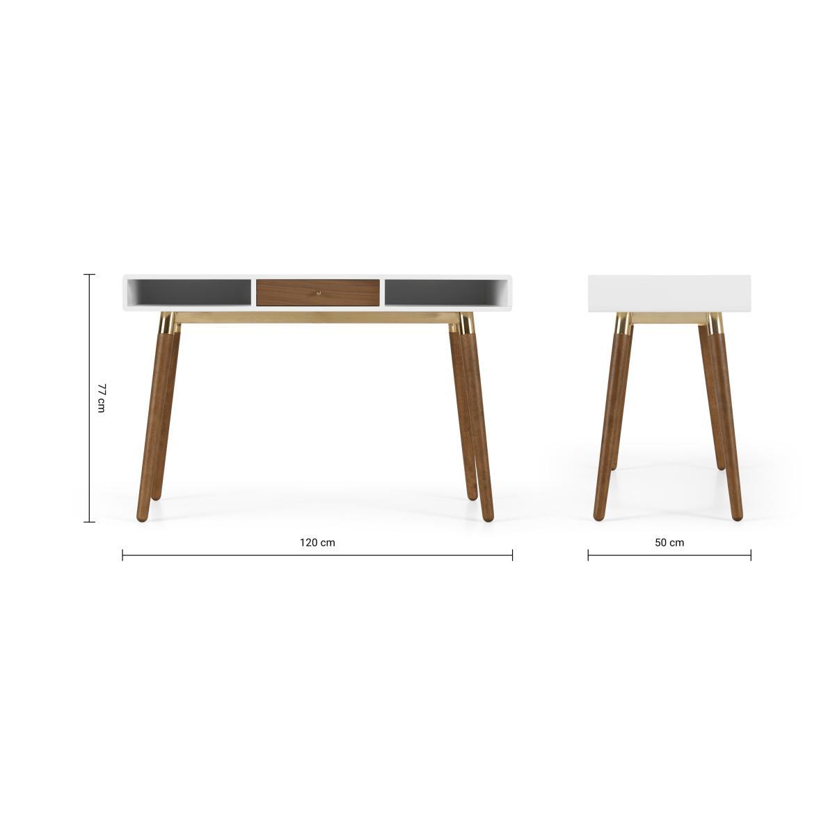 Edelweiss Desk, Walnut and Brass – image 8