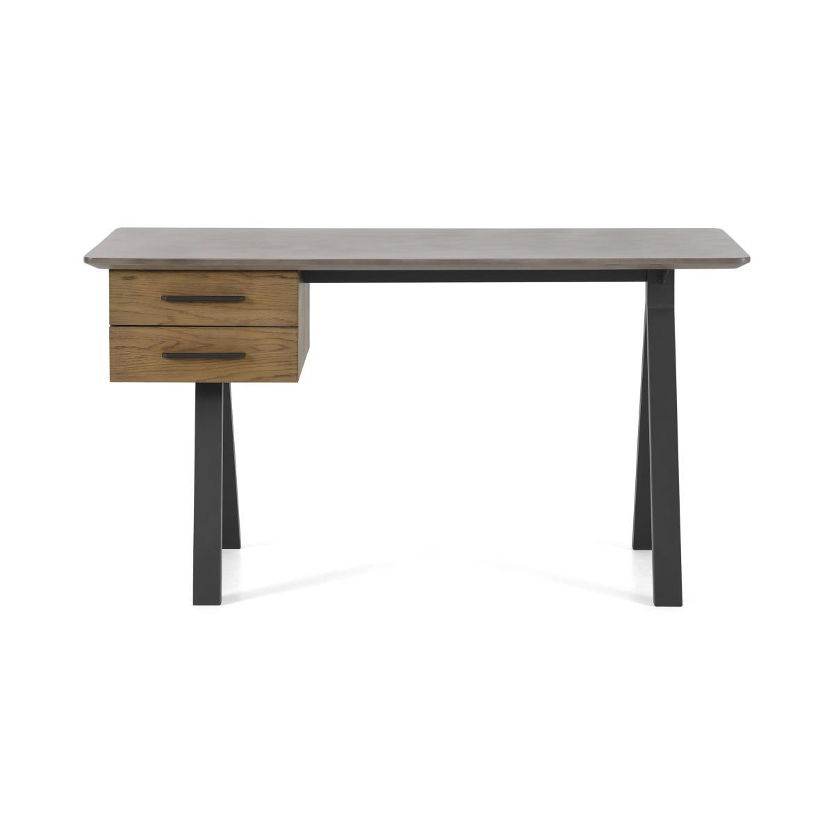 Sora Storage Desk, Smoaked Oak & Concrete – image 2