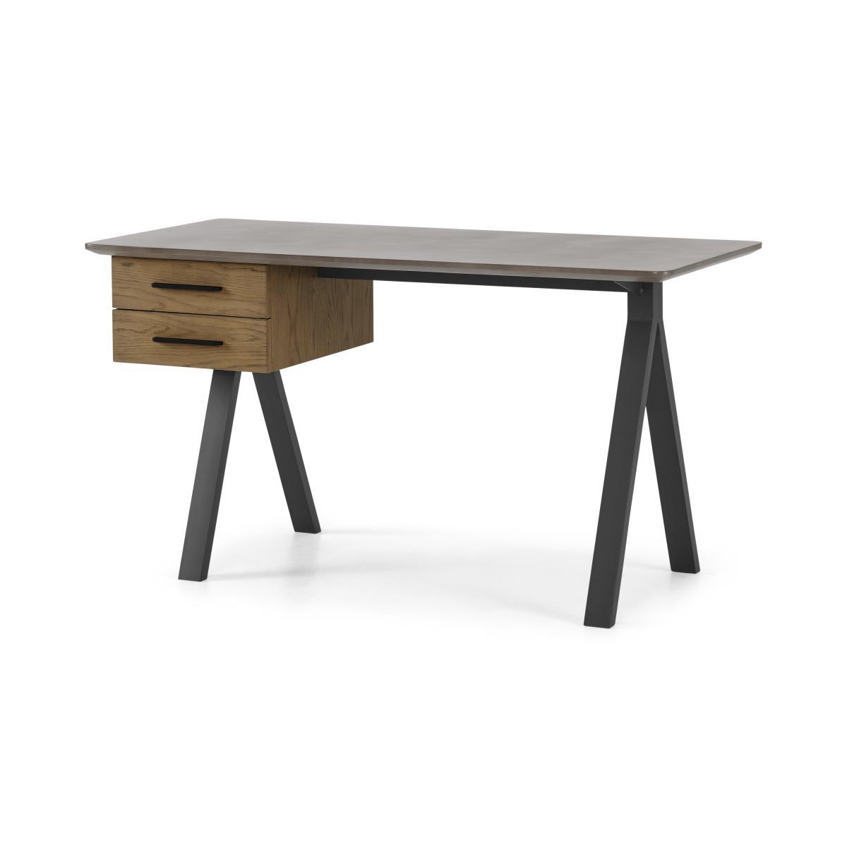 Sora Storage Desk, Smoaked Oak & Concrete – image 3