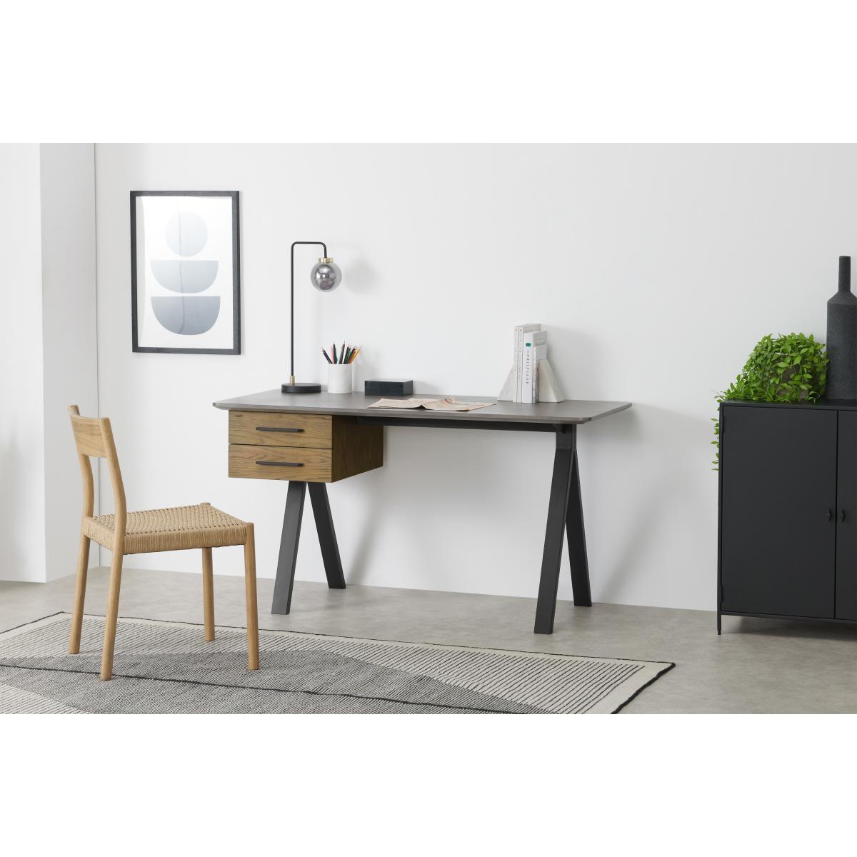 Sora Storage Desk, Smoaked Oak & Concrete – image 4
