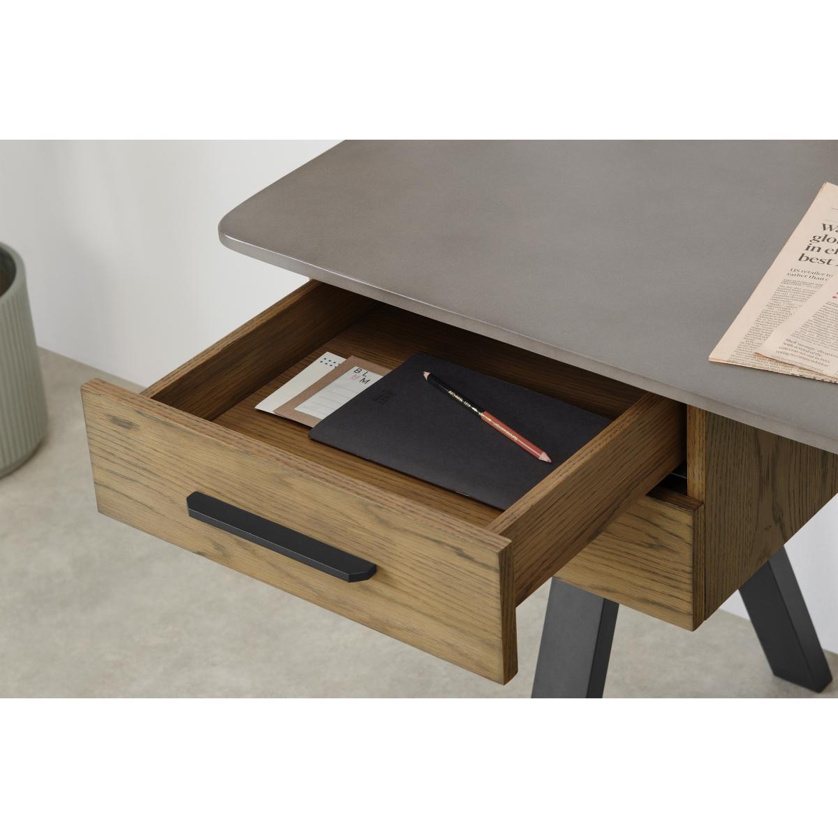 Sora Storage Desk, Smoaked Oak & Concrete – image 5