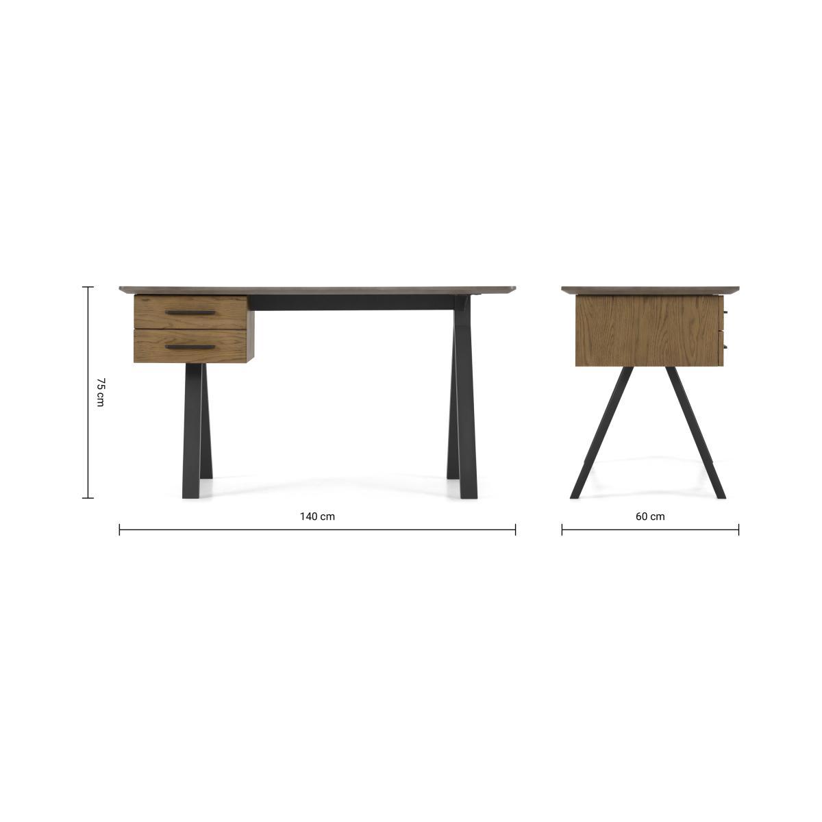 Sora Storage Desk, Smoaked Oak & Concrete – image 8