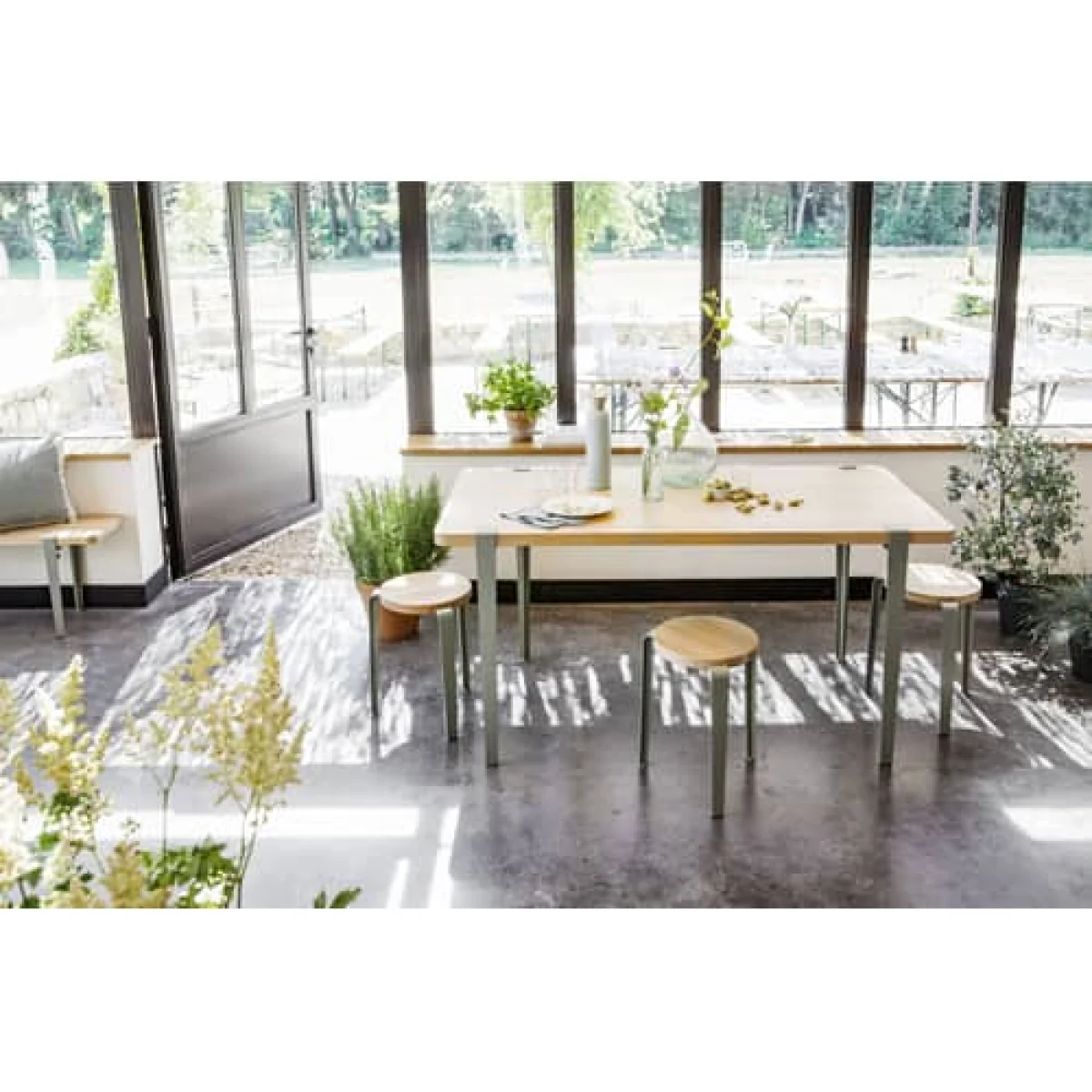 Base, legs - with clamp fixing / H 75 cm - To create tables & desks by TIPTOE Grey – image 3