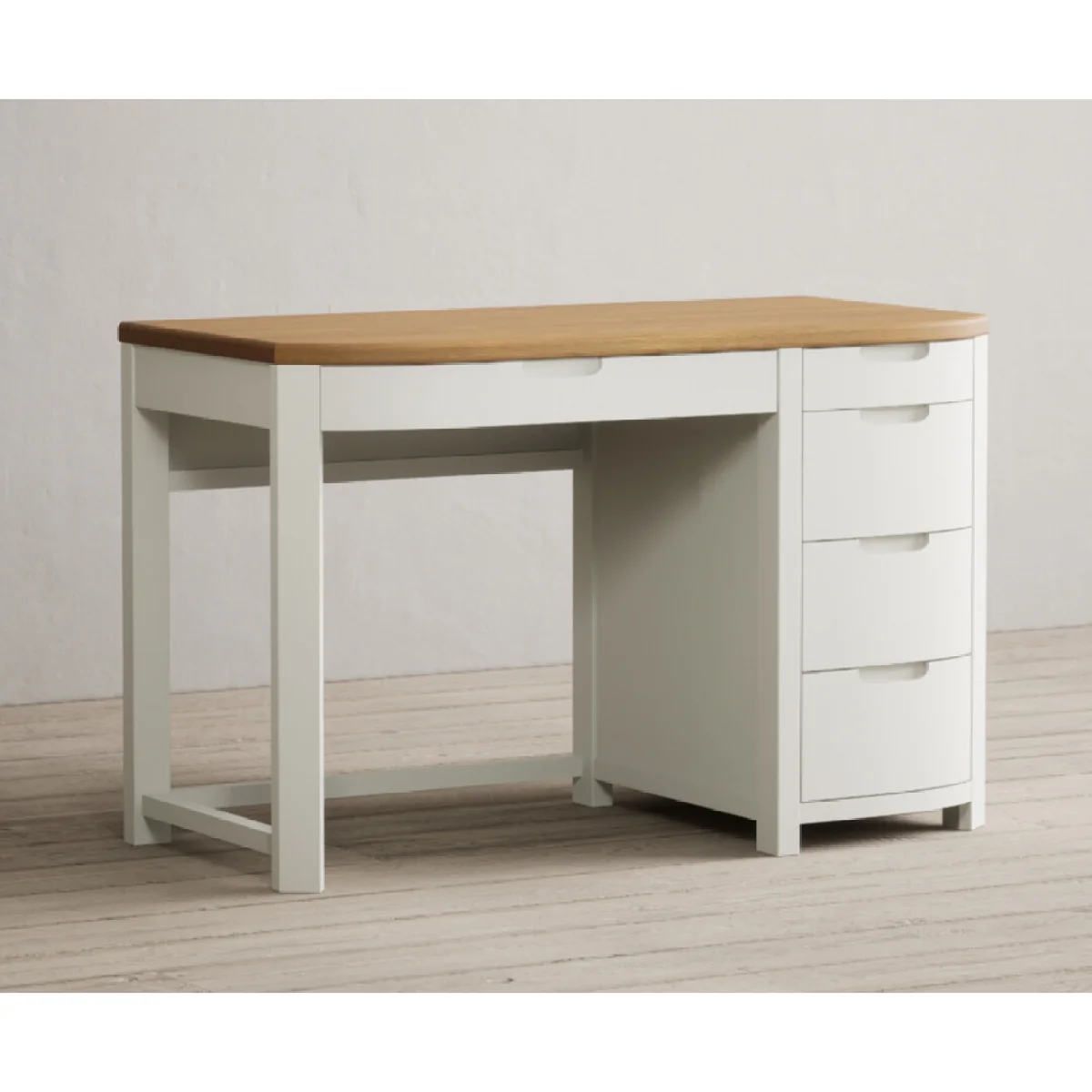 Bradwell Oak and Signal White Painted Computer Desk – image 5