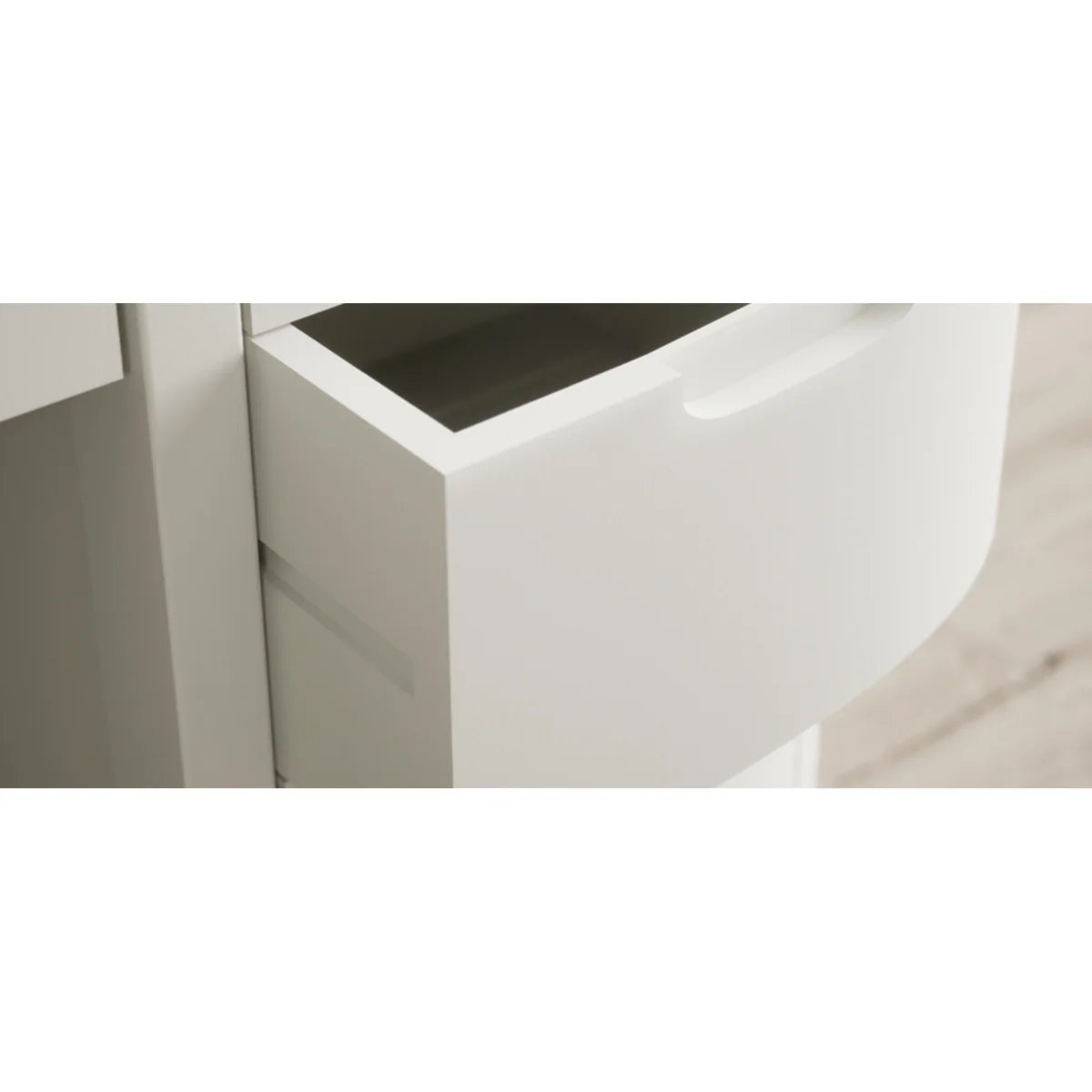 Bradwell Oak and Signal White Painted Computer Desk – image 8