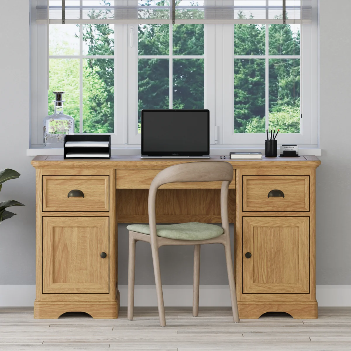 Bridstow Solid Oak Computer Desk – image 4