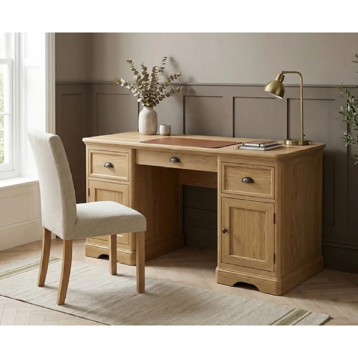 Bridstow Solid Oak Computer Desk – image 5