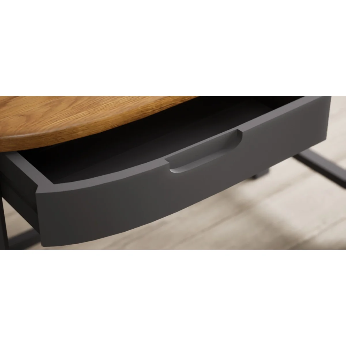 Bradwell Oak and Charcoal Painted Compact Desk – image 11