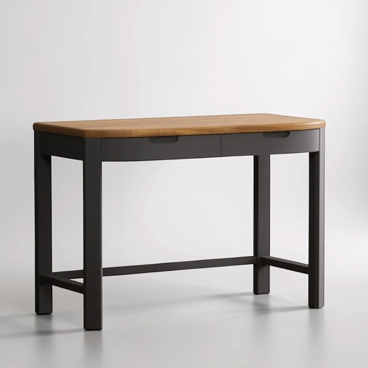 Bradwell Oak and Charcoal Painted Compact Desk – image 3