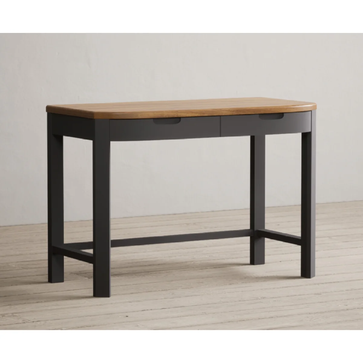 Bradwell Oak and Charcoal Painted Compact Desk – image 6