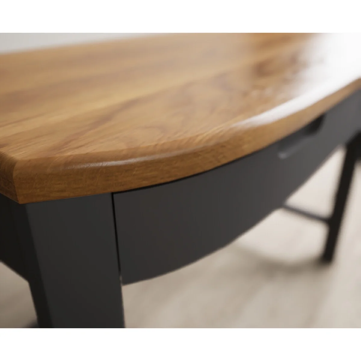 Bradwell Oak and Charcoal Painted Compact Desk – image 8