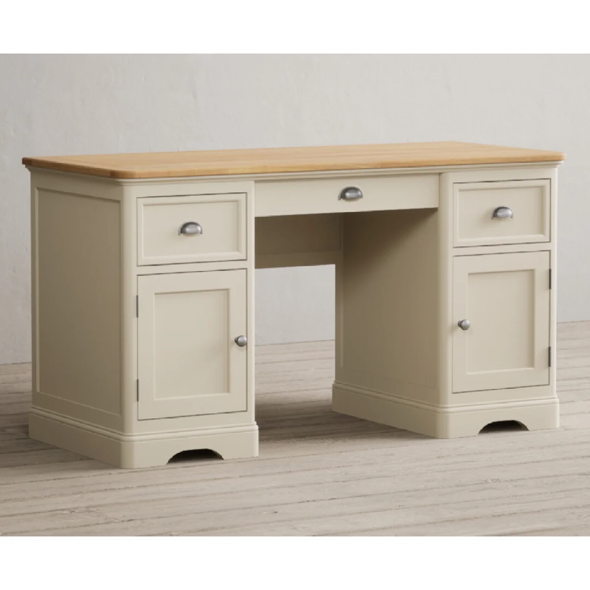 Bridstow Oak and Cream Painted Computer Desk – image 2