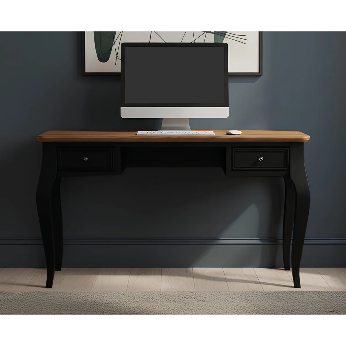 Chateau Noir Oak and Black Painted Computer Desk – image 4