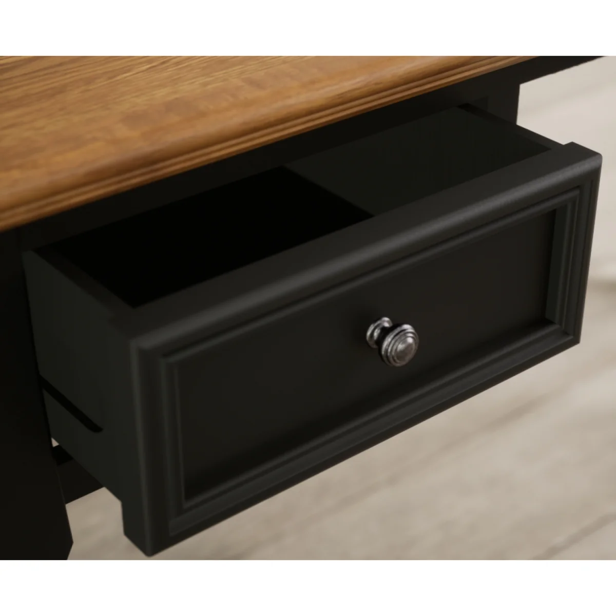Chateau Noir Oak and Black Painted Computer Desk – image 7
