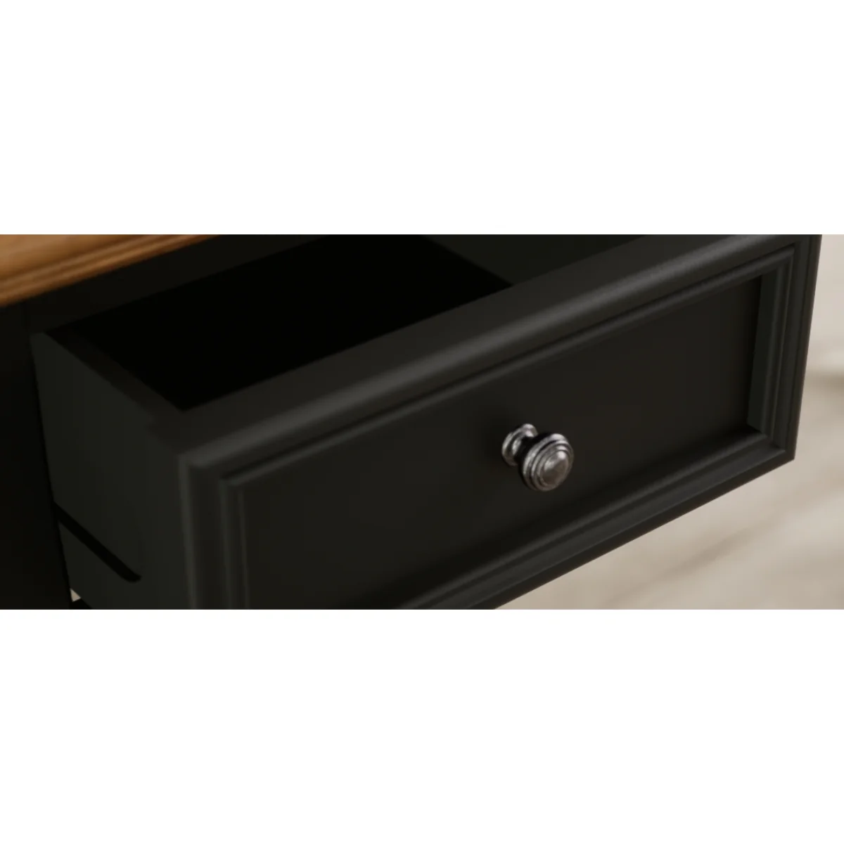Chateau Noir Oak and Black Painted Computer Desk – image 10