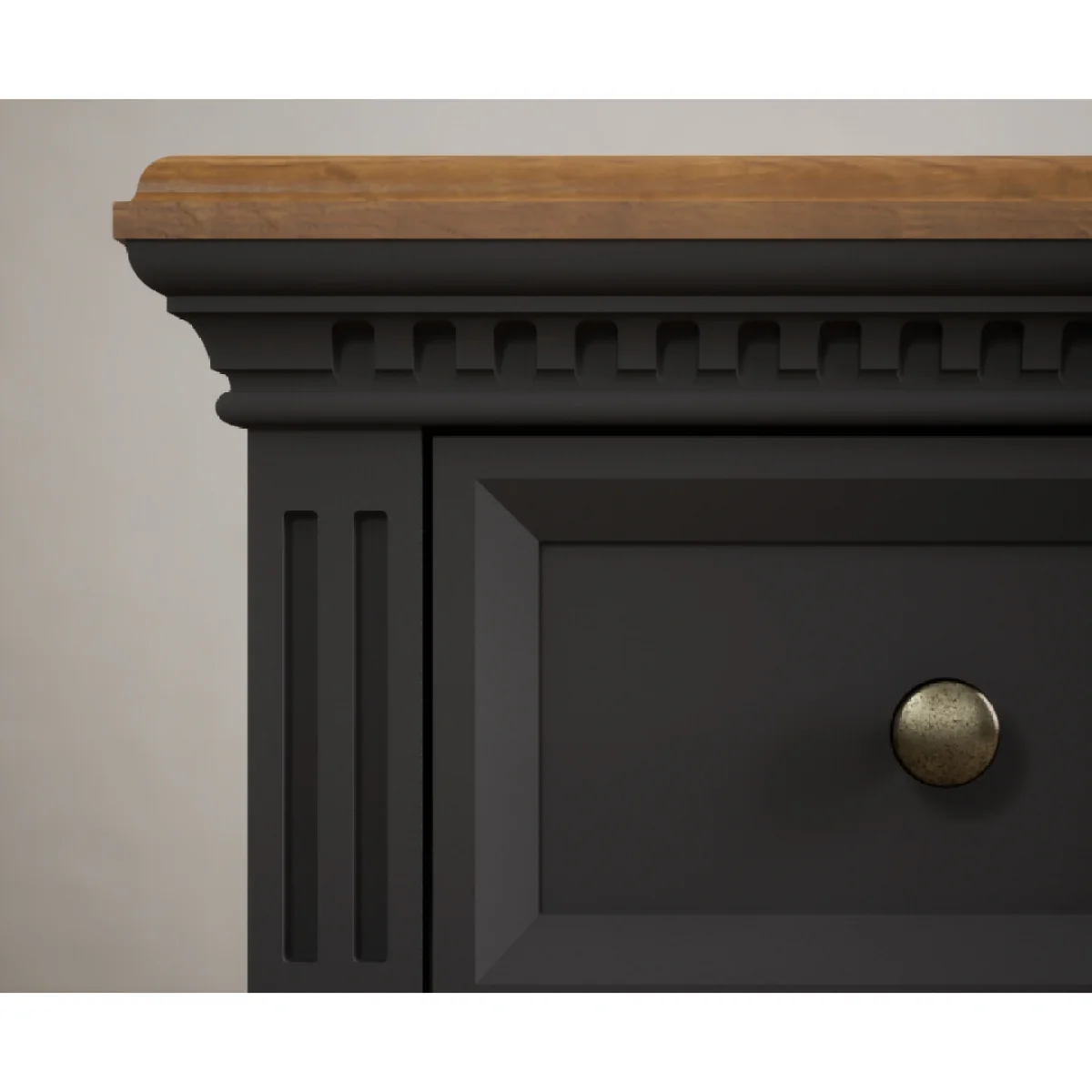 Francis Oak and Charcoal Grey Painted Computer Desk – image 8
