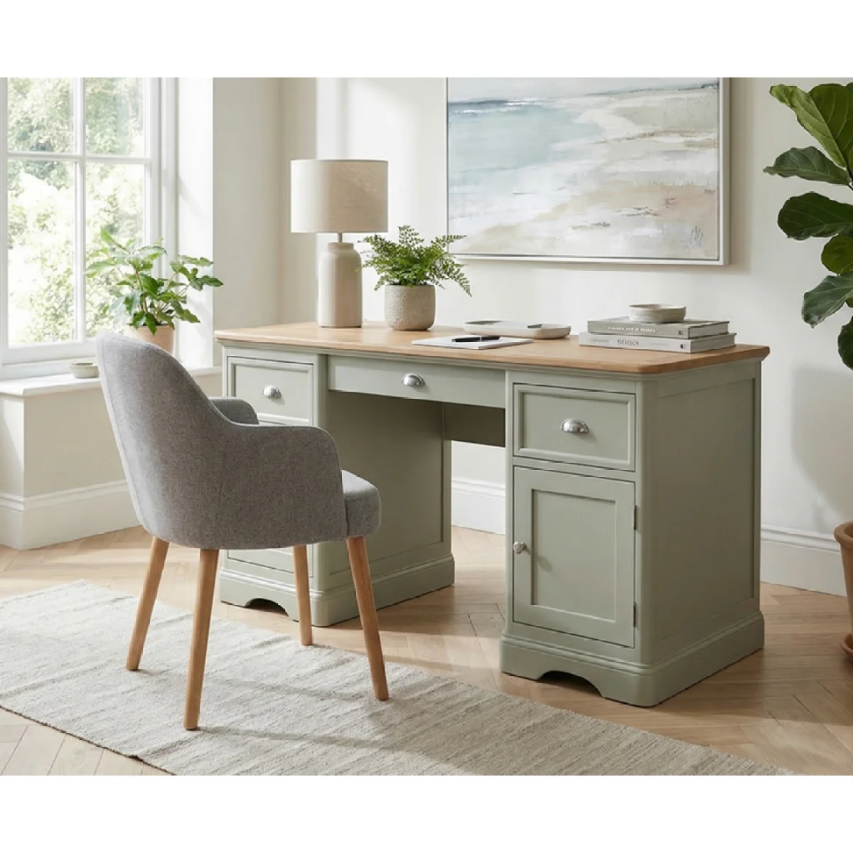 Bridstow Soft Green Painted Computer Desk – image 5