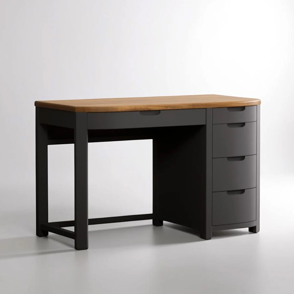 Bradwell Oak and Charcoal Painted Computer Desk – image 3