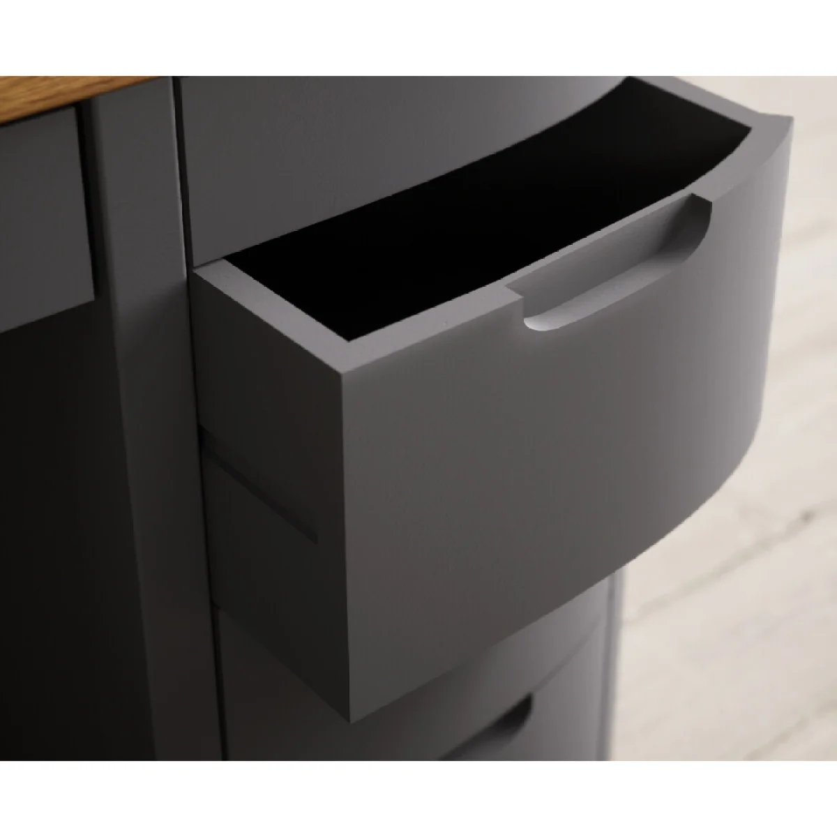 Bradwell Oak and Charcoal Painted Computer Desk – image 7