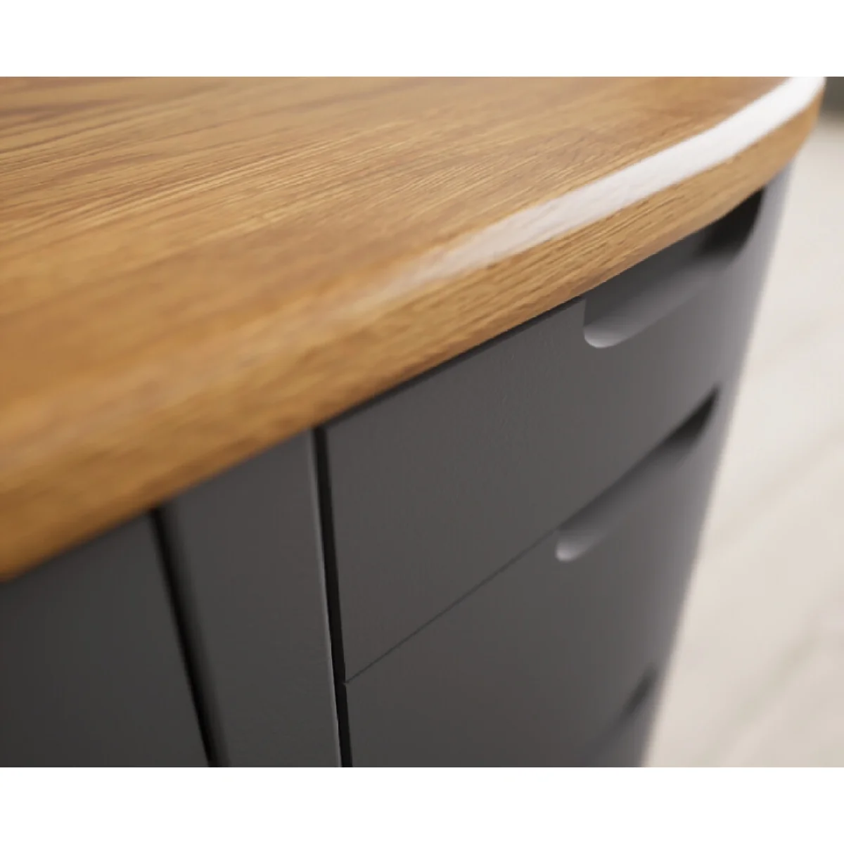 Bradwell Oak and Charcoal Painted Computer Desk – image 8