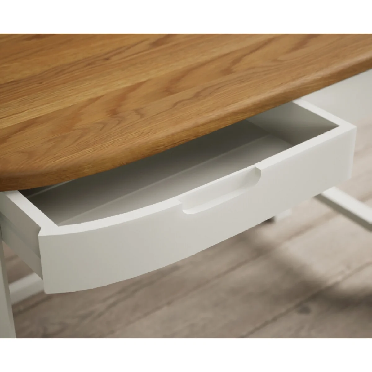 Bradwell Oak and Signal White Painted Compact Desk – image 6