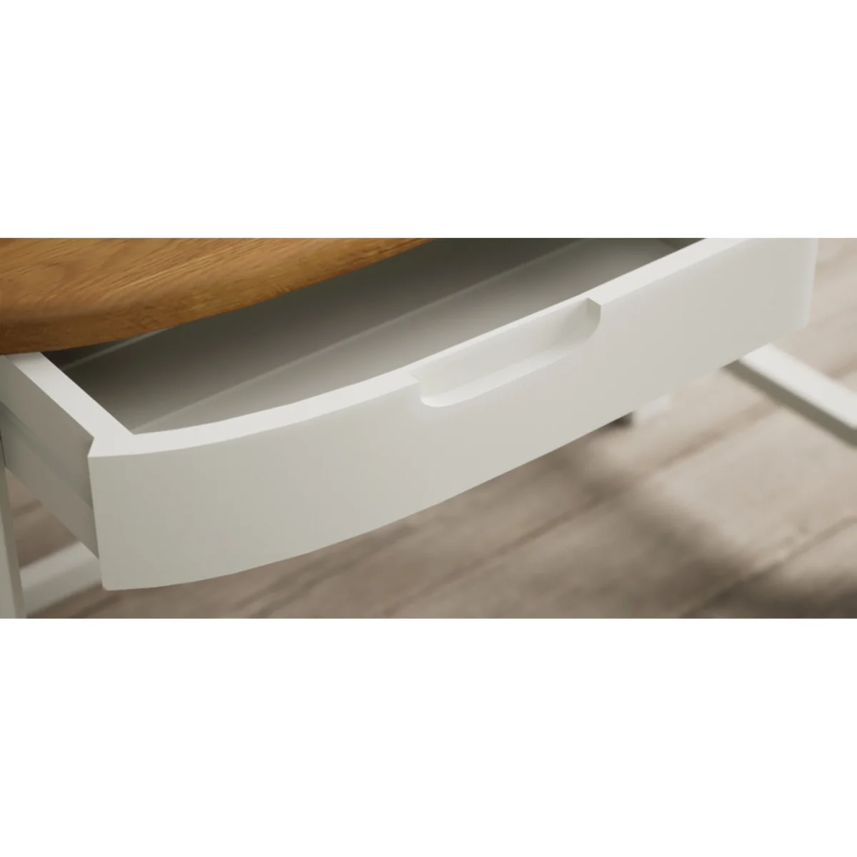 Bradwell Oak and Signal White Painted Compact Desk – image 10