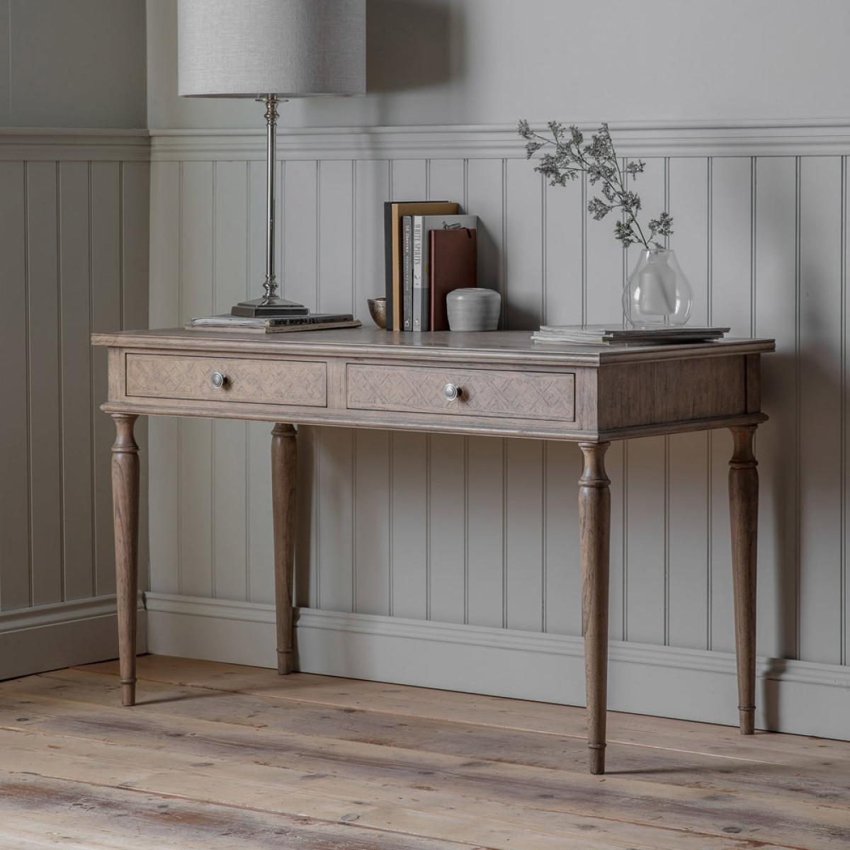 Gallery Interiors Mustique 2 Drawer Desk – image 4