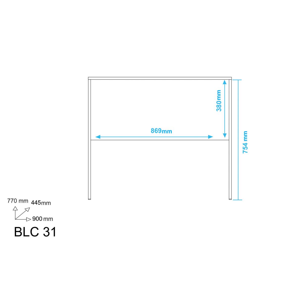 Phantom Black Computer Desk – 90cm – image 6
