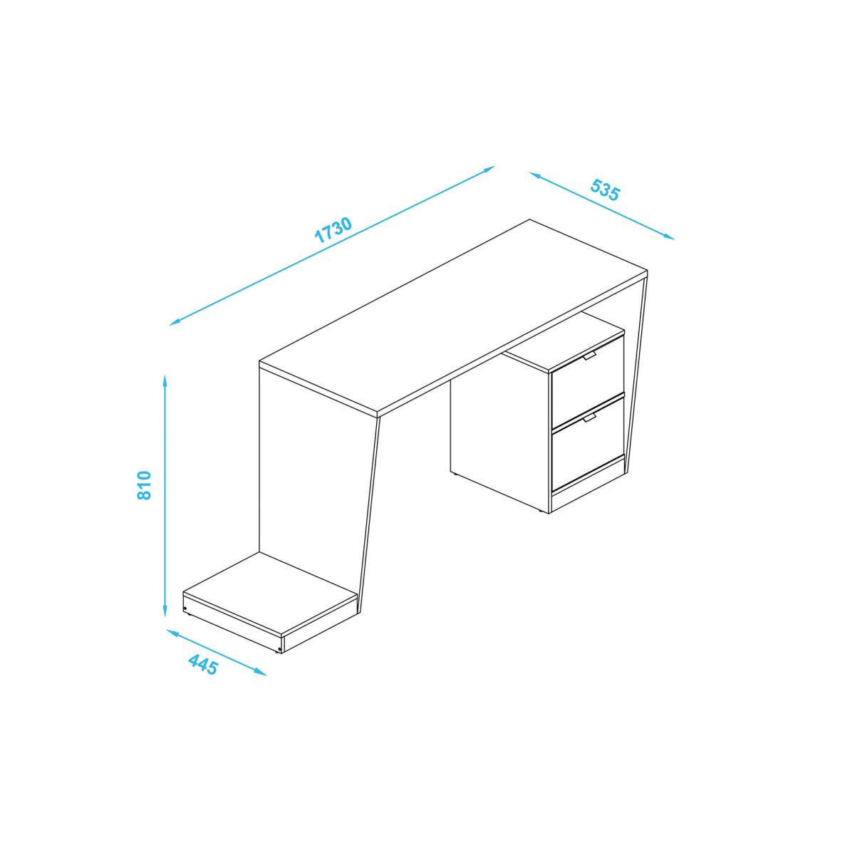 Black Gamer Desk with Storage Cabinet – 173cm – image 6