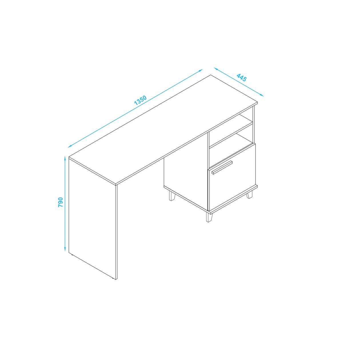 Oslo Computer Desk with Shelves – image 4