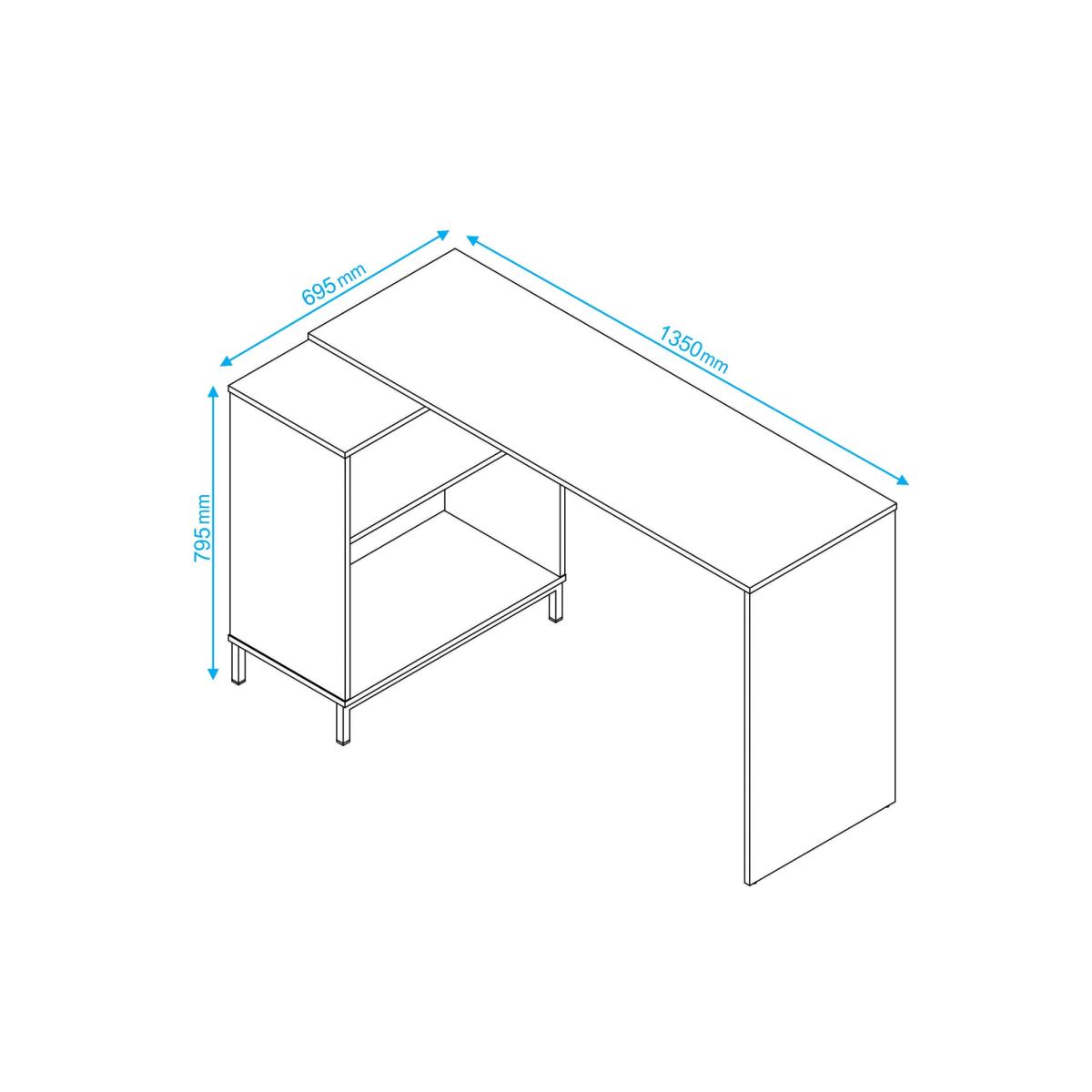 Vola White Corner Computer Desk – image 4