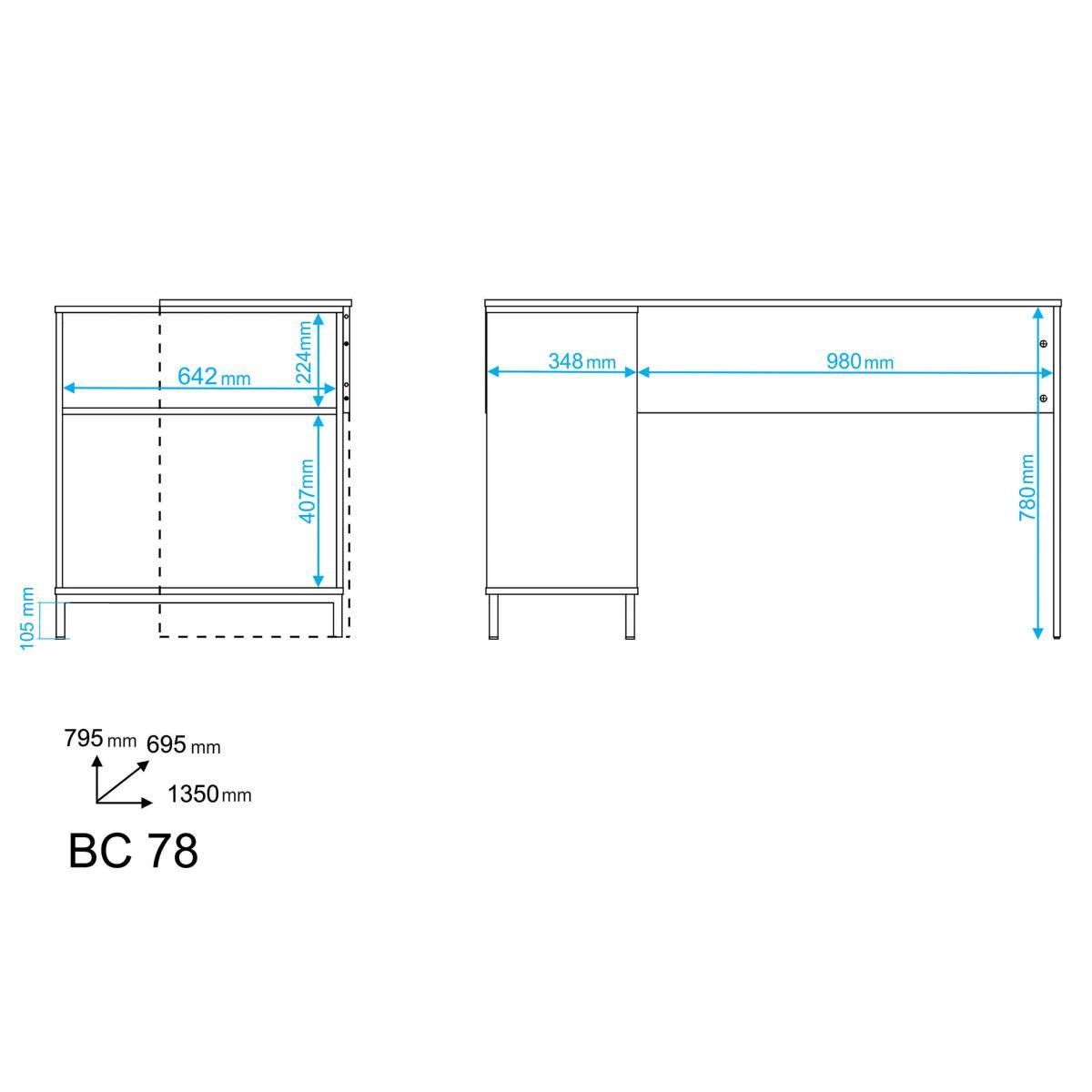 Vola White Corner Computer Desk – image 5