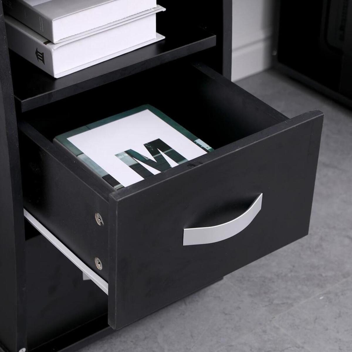 Apollo 2 Drawer Storage Computer Desk - Black – image 2