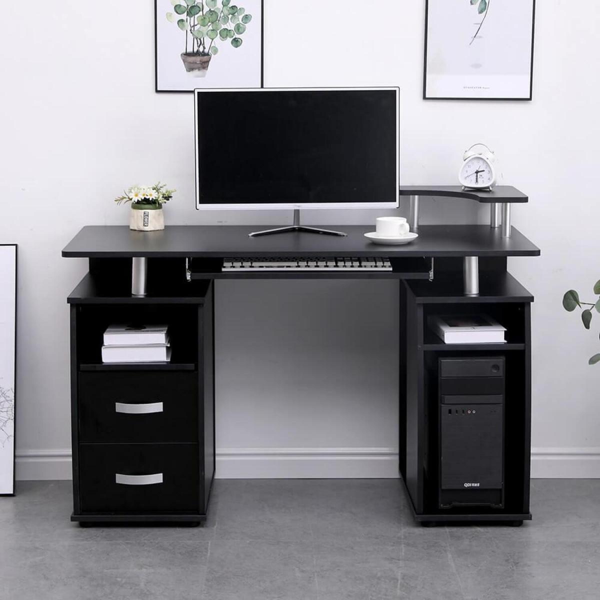 Apollo 2 Drawer Storage Computer Desk - Black – image 5