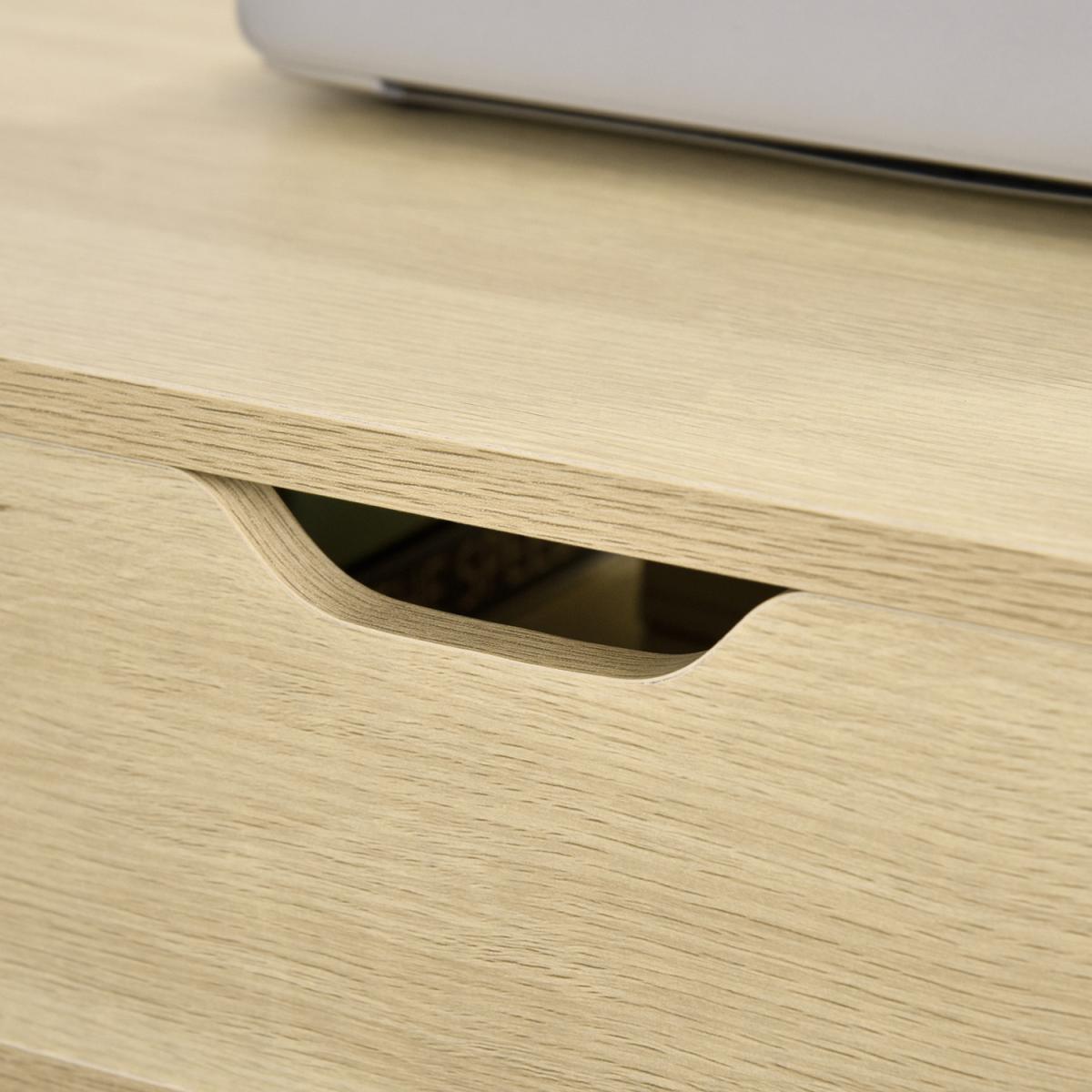 Compact Computer Desk Workstation for Modern Office - Natural wood – image 7