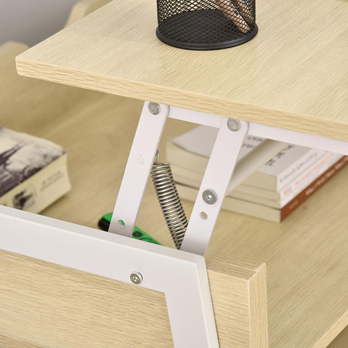Compact Computer Desk Workstation for Modern Office - Natural wood – image 8